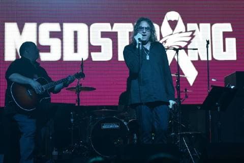 FORT LAUDERDALE FL - FEBRUARY 23: Matt Kramer of Saigon Kick performs during the Marjory Stoneman Douglas High School benefit concert to support families and the community effected by this tragedy held at Revolution Live on February 23, 2018 in Fort Lauderdale, Florida. Copyright: xmpi04x