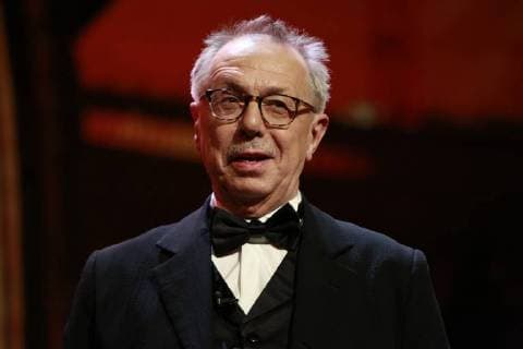 Dieter Kosslick (Berlinale Chef) spricht auf der Bühne bei der Bärenverleihung am 24.02.2018 in Berlin im Berlinale Palast Dieter Kosslick (Berlinale Chef) spricht auf der Bühne bei der Bärenverleihung am 24.02.2018 in Berlin im Berlinale Palast