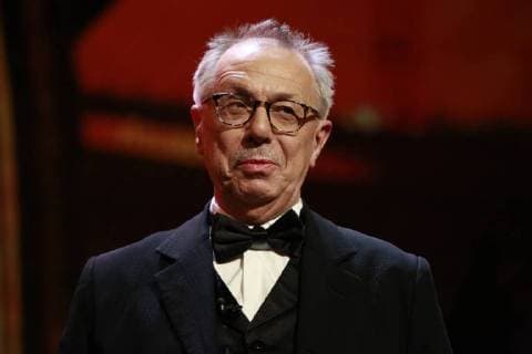 Dieter Kosslick (Berlinale Chef) spricht auf der Bühne bei der Bärenverleihung am 24.02.2018 in Berlin im Berlinale Palast Dieter Kosslick (Berlinale Chef) spricht auf der Bühne bei der Bärenverleihung am 24.02.2018 in Berlin im Berlinale Palast