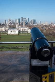 Blick vom Greenwich Park auf London Richtung National Maritime Museum und Queen s House, Park, London, England, Reise, Tourismus, Grünanlage, Freizeitpark