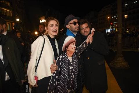 Französischer Filmpreis Cesar - After Party 43eme ceremonie des CESAR. Fouquets. 43the movie CESAR awards. After party at Fouquets restaurant on Champs Elysees. 224660 2018-03-02 Salle Pleyel Paris France Gayet, Julie; Chedid, Matthieu ( M chanteur); JR  Copyright: xArnal-Degunx STAR_224660_013