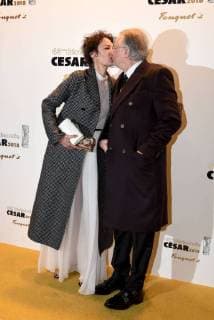 Französischer Filmpreis Cesar - After Party 43eme ceremonie des CESAR. Fouquets. 43the movie CESAR awards. After party at Fouquets restaurant on Champs Elysees. 224660 2018-03-02 Salle Pleyel Paris France Jeanne Balibar mit Freund Frank Castorf  Copyright: xArnal-Degunx STAR_224660_023