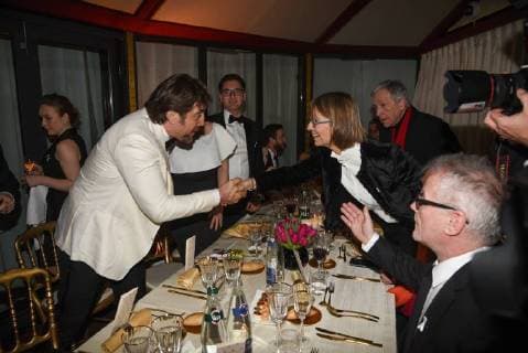 Französischer Filmpreis Cesar - After Party 43eme ceremonie des CESAR. Fouquets. 43the movie CESAR awards. After party at Fouquets restaurant on Champs Elysees. 224660 2018-03-02 Salle Pleyel Paris France Costa-Gavras, Constantin; Bardem, Javier; Frémaux, Thierry; Nyssen, Francoise  Copyright: xArnal-Degunx STAR_224660_026