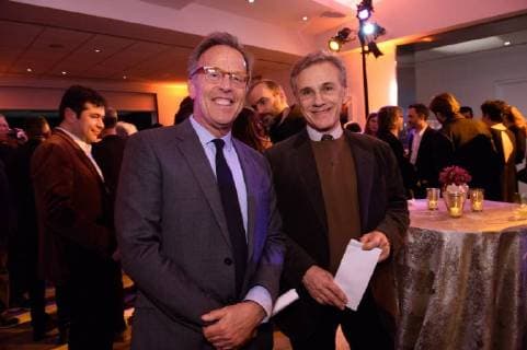March 2, 2018 - Beverly Hills, California, U.S. - Academy governor MARK JOHNSON and presenter CHRISTOPH WALTZ at the reception for the Foreign Language Film Award category for the 90th Oscars on Friday. Beverly Hills U.S. - ZUMAz03_ 20180302_shf_z03_189 Copyright: xPhilxMcCartenx