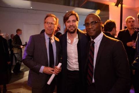 March 2, 2018 - Beverly Hills, California, U.S. - Academy governor Mark Johnson, Ruben Ostlund, director of the Oscar nominated foreign film The Square (Sweden), and presenter BARRY JENKINS at the reception for the Foreign Language Film Award category for the 90th Oscars on Friday. Beverly Hills U.S. - ZUMAz03_ 20180302_shf_z03_190 Copyright: xPhilxMcCartenx
