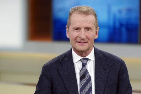 Herbert Diess 2018-03-04, Berlin, Deutschland - Herbert Diess, Mitglied des Konzernvorstand der Volkswagen AG und Marken-Chef Volkswagen, zu Gast bei Anne Will im Ersten Deutschen Fernsehen. Thema der Talkrunde: Das Diesel-Chaos - wer übernimmt die Verantwortung? *** Herbert Diess 2018 03 04 Berlin Germany Herbert Diess Member of the Board of Management of Volkswagen AG and brands Chef Volkswagen as guest on Anne Will in the first German TV Topic of the Talk Round The Diesel Chaos who takes over the responsibility