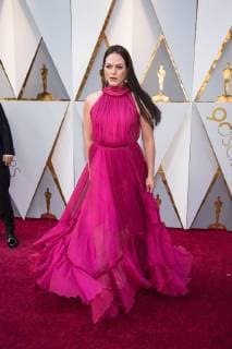 Daniela Vega arrives on the red carpet of The 90th OscarsÂ® at the DolbyÂ® Theatre in Hollywood, CA on Sunday, March 4, 2018.  Copyright: xMichaelxBakerx 33546_055PLX