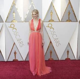 Samara Weaving arrives on the red carpet for the 90th annual Academy Awards at the Dolby Theatre in the Hollywood section of Los Angeles on March 4, 2018.  LAP20180304068 JOHNxANGELILLO