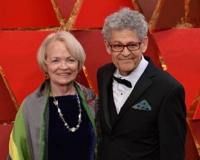 Film editor Sidney Wolinsky and guest arrive on the red carpet for the 90th annual Academy Awards at the Dolby Theatre in the Hollywood section of Los Angeles on March 4, 2018.  LAP20180304352 JIMxRUYMEN