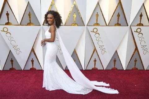 March 4, 2018 - Los Angeles, California, U.S. - JANET MOCK arrives on the red carpet for the 90th Annual Academy Awards at the Dolby Theatre. Los Angeles U.S. - ZUMAz03_ 20180304_zbp_z03_012 Copyright: xKevinxSullivanx