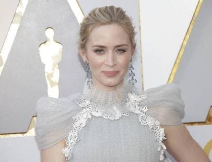Emily Blunt arrives on the red carpet for the 90th annual Academy Awards at the Dolby Theatre in the Hollywood section of Los Angeles on March 4, 2018.  LAP20180304130 JOHNxANGELILLO