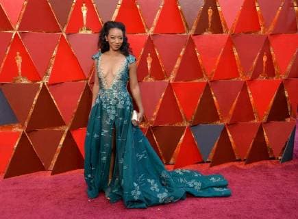 Betty Gabriel arrives on the red carpet for the 90th annual Academy Awards at the Dolby Theatre in the Hollywood section of Los Angeles on March 4, 2018.  LAP20180304939 JIMxRUYMEN
