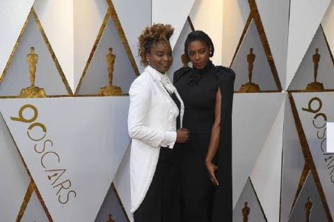 March 4, 2018 - Los Angeles, California, U.S. - DEE REES and SARAH M. BROOM arrives on the red carpet for the 90th Annual Academy Awards at the Dolby Theatre. Los Angeles U.S. - ZUMAz03_ 20180304_zbp_z03_078 Copyright: xKevinxSullivanx