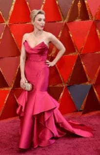 Alexandra Borbély arrives on the red carpet for the 90th annual Academy Awards at the Dolby Theatre in the Hollywood section of Los Angeles on March 4, 2018.  LAP201803041050 JIMxRUYMEN