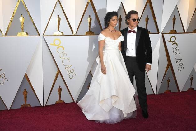 March 4, 2018 - Los Angeles, California, U.S. - CAMILA ALVES McCONAUGHEY and MATTHEW McCONAUGHEY arrives on the red carpet for the 90th Annual Academy Awards at the Dolby Theatre. Los Angeles U.S. - ZUMAz03_ 20180304_zbp_z03_187 Copyright: xKevinxSullivanx