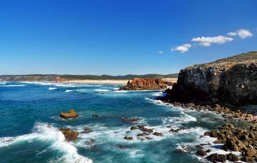Küste bei Carrapateira, hinten Praia da Bordeira