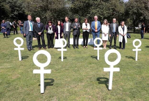 March 6, 2018 - EUM20180306NAC07.JPG.CIUDAD DE MEXICO Women Mujeres-ONU Unicef.- Previo al Dia Internacional de la Mujer, representantes de la ONU Mujeres y la Unicef, realizan una conferencia de prensa para la inauguracion de un memorial dedicado a las victimas de feminicidio, el martes 6 de marzo de 2018 en el Parque de la Luz, al poniente de esta capital. Foto: Agencia EL UNIVERSAL EVZ  - ZUMAu78_ 20180306_zaf_u78_027 Copyright: xAlejandroxAcostax
