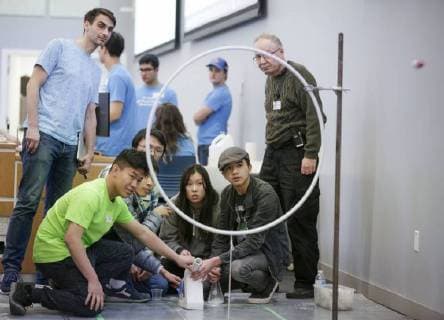 (180311) -- VANCOUVER, March 11, 2018 -- Students participate in the 40th annual Physics Olympics held at University of British Columbia in Vancouver, Canada, March 10, 2018. )(gj) CANADA-VANCOUVER-UBC-PHYSICS OLYMPICS LiangxSen 
