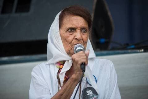 February 16, 2018 - Buenos Aires, Argentina - Taty Almeida,..Member of Madres de Plaza de Mayo Buenos Aires Argentina  - ZUMAn230 20180216_zaa_n230_1143 Copyright: xManuelxCortinax