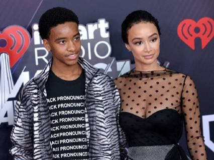 Media personality Draya Michelle (R) and Kniko Howard arrive for the iHeartRadio Music Awards at The Forum in Inglewood, California on March 11, 2018. Turner s TBS, TNT, and truTV channels broadcasted the ceremony live from The Forum.  LAP20180311276 JIMxRUYMEN