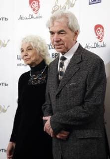 MOSCOW, RUSSIA â€“ MARCH 11, 2018: Russian baritone Dmitri Hvorostovsky s mother Lyudmila and father Alexander ahead of a ceremony to present BraVo international professional music awards at the Bolshoi Theatre. Artyom Geodakyan TASS  TS07744D