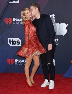 March 11, 2018 - Inglewood, CA, U.S. - 11 March 2018 - Inglewood, California - Paris Hilton, Chris Zylka. 2018 iHeart Radio Awards held at The Forum. Photo Credit: AdMedia Inglewood U.S. - ZUMAa123 20180311_zaa_a123_150 Copyright: xBirdiexThompsonx