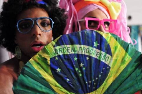 March 12, 2018 - SoÂ£O Paulo, SoÂ£o Paulo, Brazil - SAO PAULO SP, SP 12 03 2018 DRAG QUEEN FOOTBALL :Drag Queens play open-air football in celebration of a nightclub birthday in SoÂ£o Paulo. SoÂ£O Paulo Brazil - ZUMAf126 20180312_zap_f126_030 Copyright: xCrisxFagax