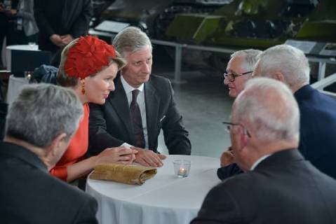 King Philippe and Queen Mathilde on the state visit in Canada. Visit of the Wolrd War I Remembrance activity in the presence of the Honourable Seamus O Regan, Minister of Veterans affairs ans associate Minister of National Defence. 13 march, Ottawa, Canada F. Andrieu Agencepeps Reporters Roi Philippe et la Reine Mathilde durant la visite d Etat au Canada. Visite du musÃ 