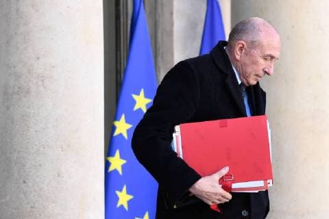 - Council of Ministers of 14 March 2018 - 14 03 2018 - France Paris - Gerard Collomb, the Minister of the Interior out of the Council of Ministers  JulienxMattiax xLexPictorium LePictorium_0175447