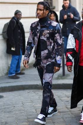 A$AP Rocky posing outside of the Dior Homme runway show during Men s Fashion Week in Paris - Jan 21, 2017 - PFWM: Fall 2017 Street Style Day 4, Paris France  Copyright: xGracexLunnx h_00376131