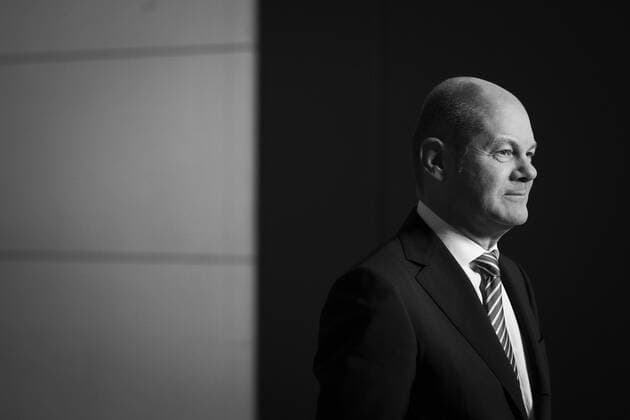 Bundesfinanzminister Olaf Scholz, SPD, aufgenommen waehrend eines TV-Interviews in Berlin, 14.03.2018. Berlin Deutschland