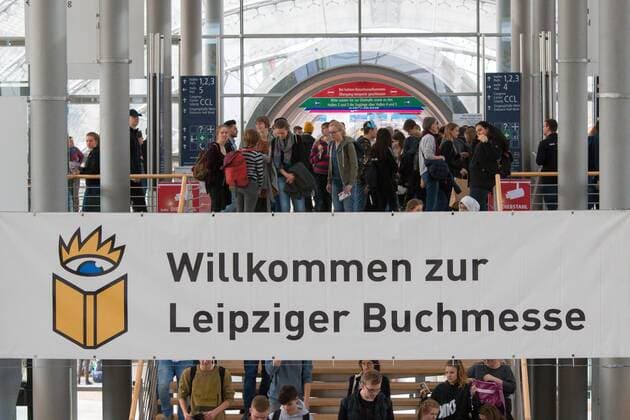 Tag 1 der Leipziger Buchmesse 2018. Mehrere Tausend Besucher werden an diesem WOchenende auf der Neuen Messe im Norden von Leipzig erwartet.