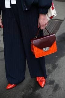 Alexandra Bernardini, PR Manager at Ganni, arriving at the SportMax runway show during Milan Fashion Week - Feb 24, 2017- MFW: Fall 2017 Street Style Day 3, Milan Italy  Copyright: xValentinaxRanierix h_00408055