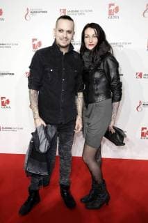 Chris Harms und Anja Mensch bei der 10. Verleihung des Deutschen Musikautorenpreises 2018 im Hotel Ritz Carlton. Berlin, 15.03.2018