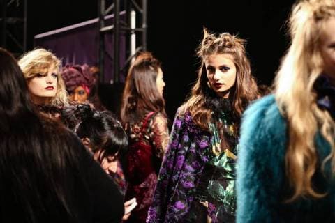 Model Taylor HIll backstage during the Anna Sui Fall 2017 runway show during New York Fashion Week - Feb 15, 2017 - NYFW: Anna Sui Fall 2017, New York City New York United States  Copyright: xZachxChasex h_00391344