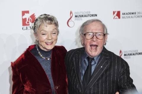 Musiker Klaus Doldinger und seine Ehefrau Inge Doldinger bei dem Musikautorenpreis am 16.03.2018 in Berlin