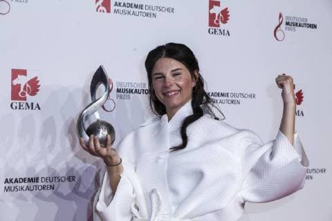 Preisträgerin Sängerin Balbina Jagielska bei der 10. Verleihung des Musikautorenpreises am 16.03.2018 in Berlin