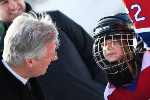 King Philippe - Filip of Belgium pictured during a visit to a project of the Montreal Canadiens Children s Foundation on the fifth day of a state visit of the Belgian Royals to Canada in Montreal, Canada, Friday 16 March 2018.  POOLxBENOITxDOPPAGNEx xFREDERICxSIERAKOWSKI 05314358