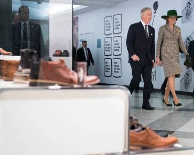 King Philippe - Filip and Queen Mathilde of Belgium pictured during a walk in a shopping gallery on the fifth day of a state visit of the Belgian Royals to Canada in Montreal, Canada, Friday 16 March 2018.  BENOITxDOPPAGNE 05314516