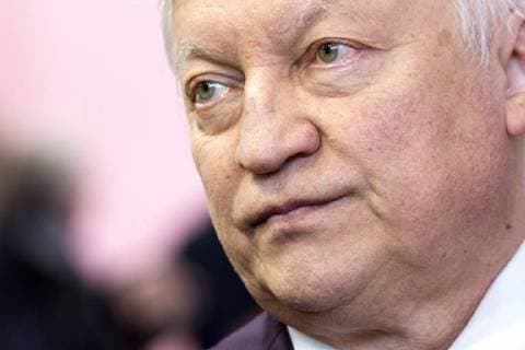 PARIS, FRANCE â€“ MARCH 16, 2018: Russian State Duma member and chess grandmaster Anatoly Karpov at the 2018 Paris Book Fair at the Paris Expo Porte de Versailles exhibition centre. Dominique Boutin TASS  TS078217