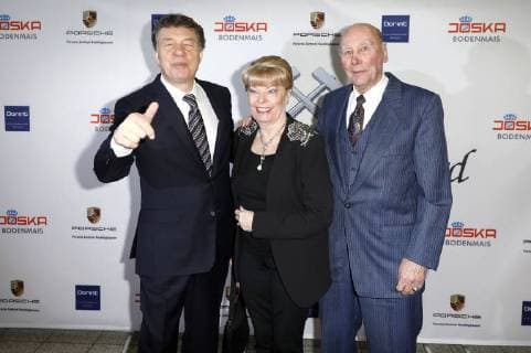 Otto Rehhagel, Beate Rehhagel und Horst Eckel bei der 13. Verleihung der Steiger Awards in der Alten Kaue der Zeche Hansemann. Dortmund, 17.03.2018