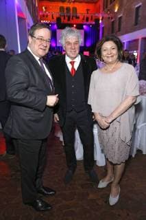 Armin Laschet, Rolf Zuckowski und Susanne Laschet bei der 13. Verleihung der Steiger Awards in der Alten Kaue der Zeche Hansemann. Dortmund, 17.03.2018