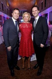 Xavier Bettel, Liz Mohn und Gauthier Destenay bei der 13. Verleihung der Steiger Awards in der Alten Kaue der Zeche Hansemann. Dortmund, 17.03.2018