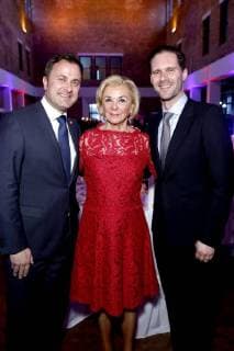 Xavier Bettel, Liz Mohn und Gauthier Destenay bei der 13. Verleihung der Steiger Awards in der Alten Kaue der Zeche Hansemann. Dortmund, 17.03.2018
