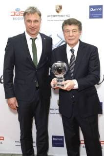Marco Bode und Otto Rehhagel bei der 13. Verleihung der Steiger Awards in der Alten Kaue der Zeche Hansemann. Dortmund, 17.03.2018
