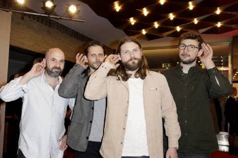 Die Gruppe Mighty Oaks mit Ian Hooper, Claudio Donzelli, Craig Saunders und Kid Decker bei der Verleihung vom 16. Deutschen Hoerfilmpreis am 20.03.2018 in Berlin Deutscher Hoerfilmpreis 2018 in Berlin