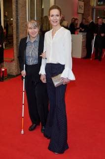 Pamela Papst und Lisa Martinek - Verleihung des Deutschen Hoerfilmpreis 2018 in Berlin am 20.03.2018. Deutscher Hoerfilmpreis 2018