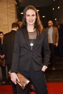 Katrin Wrobel bei der Verleihung des 16. Deutschen Hörfilmpreises 2018 im Kino International. Berlin, 20.03.2018