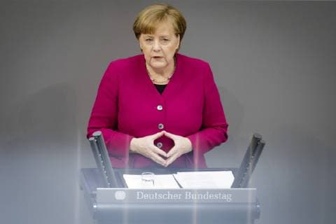 Themen der Woche Bilder des Tages Bundeskanzlerin Angela Merkel, CDU, gibt im Bundestag ihre erste Regierungserklaerung der neuen Legislaturperiode ab. Berlin, 21.03.2018. Berlin Deutschland *** Chancellor Angela Merkel CDU in the Bundestag her first government statement of the new legislature from Berlin 21 03 2018 Berlin Germany Copyright: xThomasxTrutschel photothek.netx