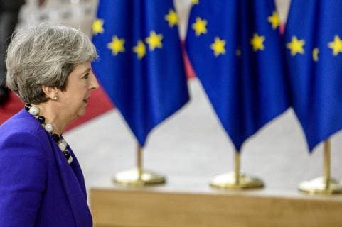 Themen der Woche Bilder des Tages March 22, 2018 - Brussels, Bxl, Belgium - British Prime Minister Theresa May arrives for the European Council, EU head of states meeting in Brussels, Belgium on 22.03.2018 by Brussels Belgium - ZUMAw80_ 20180322_zaf_w80_039 Copyright: xWiktorxDabkowskix